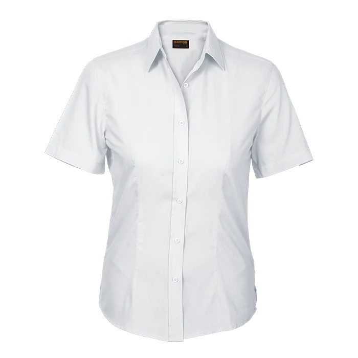 Basic Poly Cotton Blouse Short Sleeve Ladies