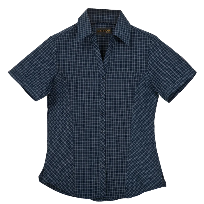 Pioneer Check Blouse Short Sleeve Ladies